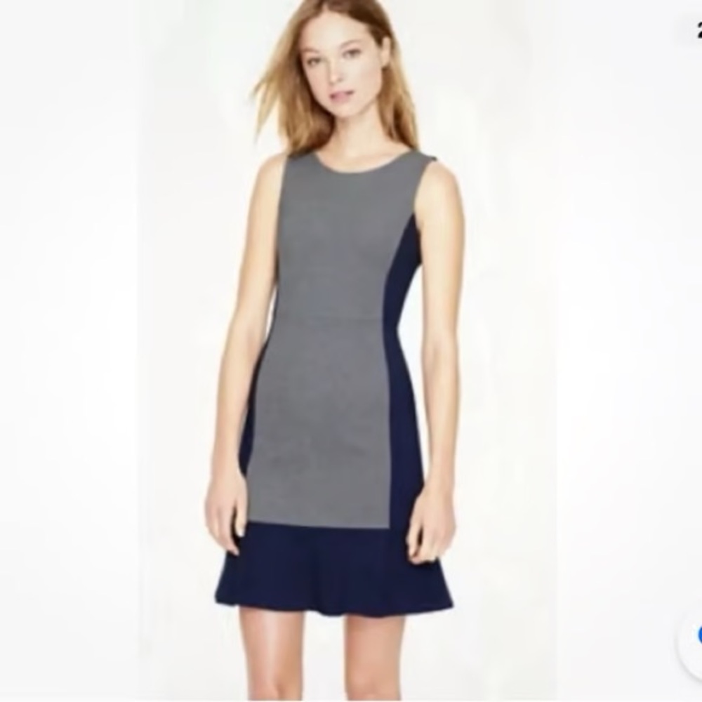 J. Crew Colorblock Knit Ruffle Hem Dress size 14
